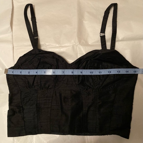 Silk Bustier Corset Halter Top Camisole - Picture 2 of 11